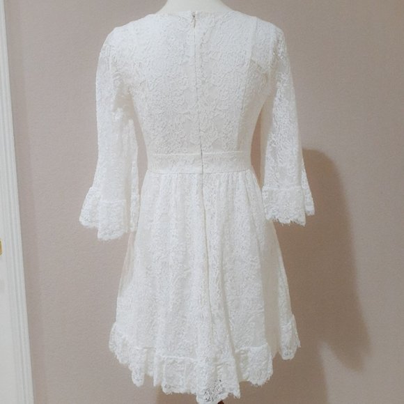 ModCloth Through the Bluebells cream lace dress - Picture 5 of 6